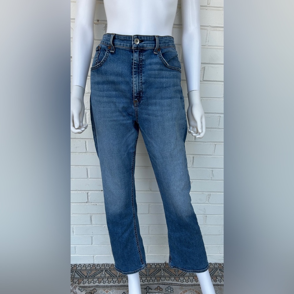 Rag & Bone Nina High Rise Ankle Flare Jeans In West Marin Size 32